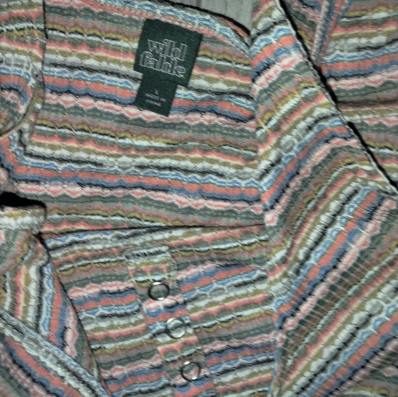 Peachy colors striped knit bodysuit stretchy size Large wild fable nwot - Picture 2 of 5